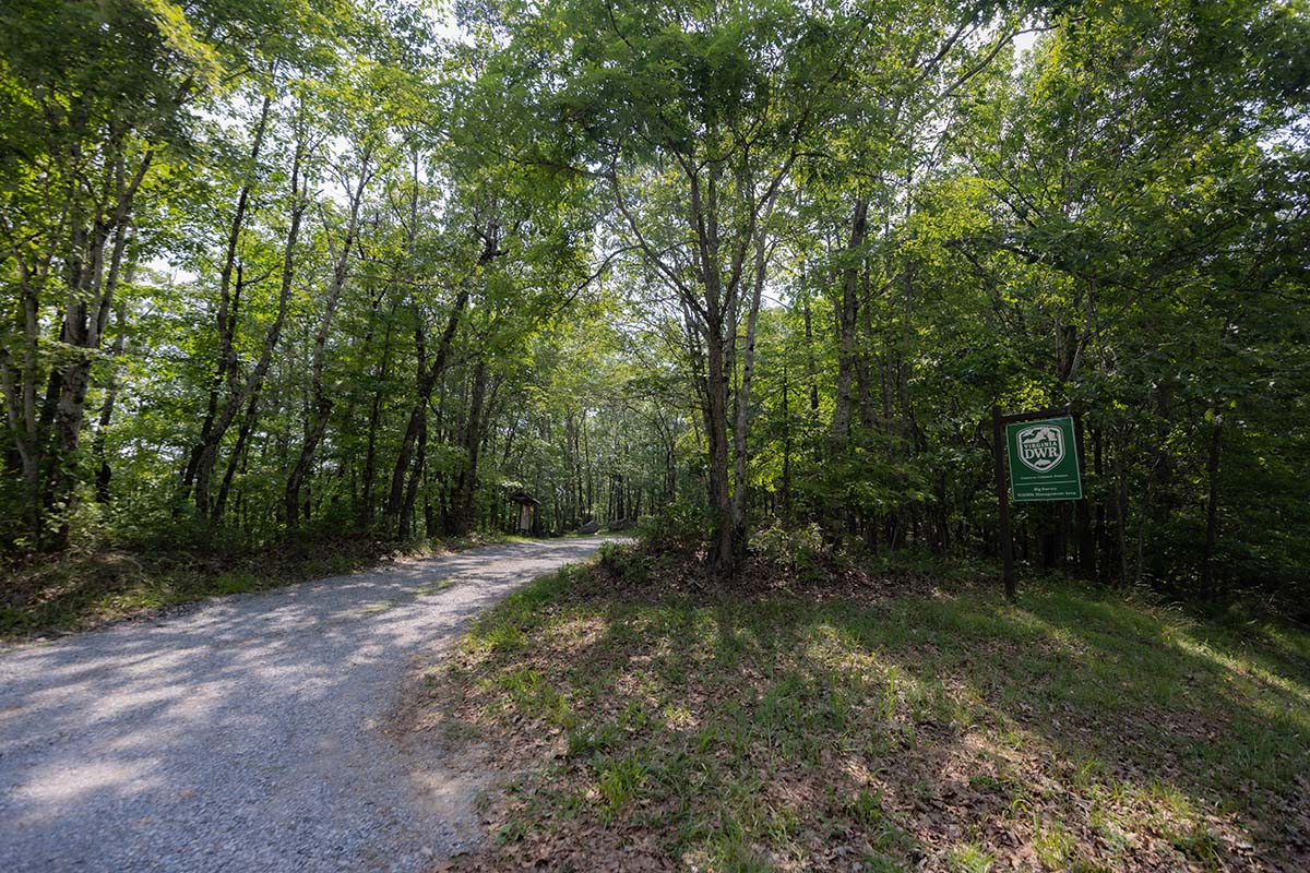 Big Survey WMA 的入口处有明显的标志