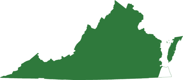 除弗吉尼亚州东南海岸的一小片区域外，弗吉尼亚州各地都有梭鱼蛙的踪迹。