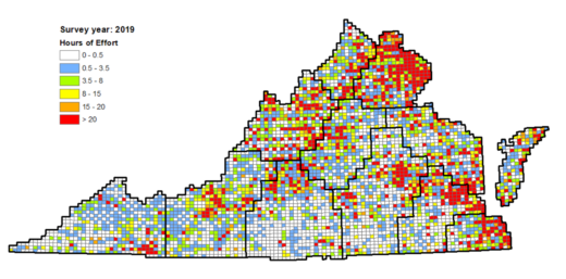 VABBA 2在2019的累计工作地图
